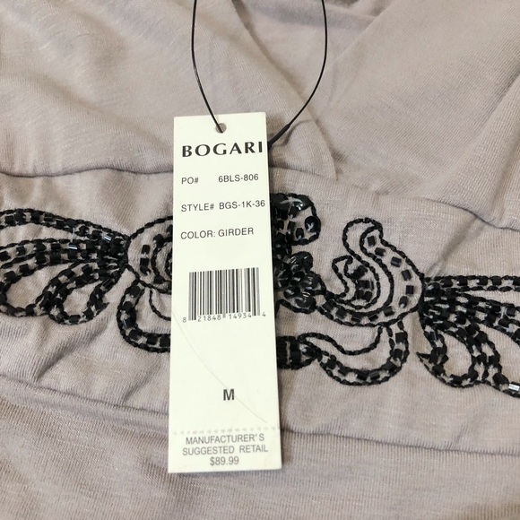 🆕 Bogari silk beaded plunging camisole tank top - Picture 7 of 11